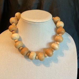 Vintage wooden bead necklace